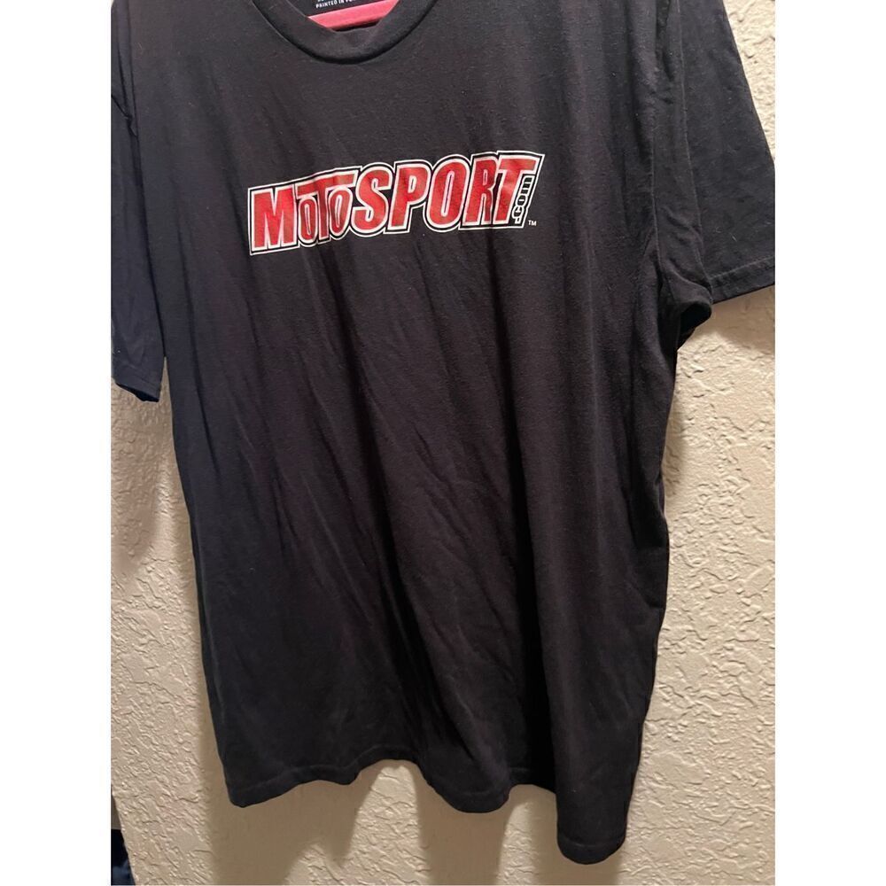 Motosport Men’s Black T-Shirt Size XL - Picture 3 of 5